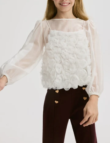 Bluza Reserved, alb Alb