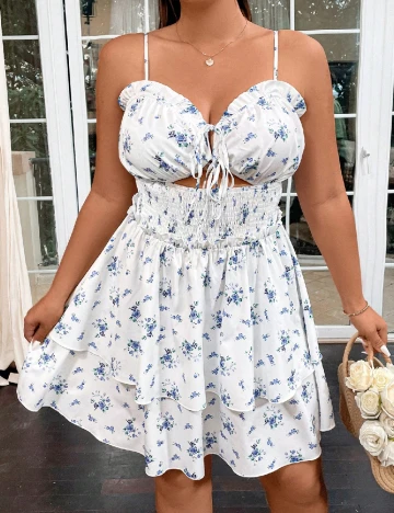 Rochie scurta SHEIN CURVE, alb Alb