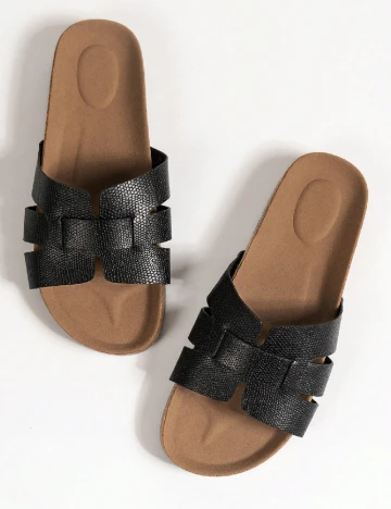 Slapi SHEIN, negru Negru
