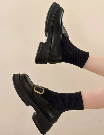Mocasini SHEIN, negru Negru