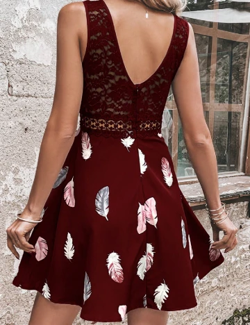 Rochie scurta Emery Rose, visiniu Rosu