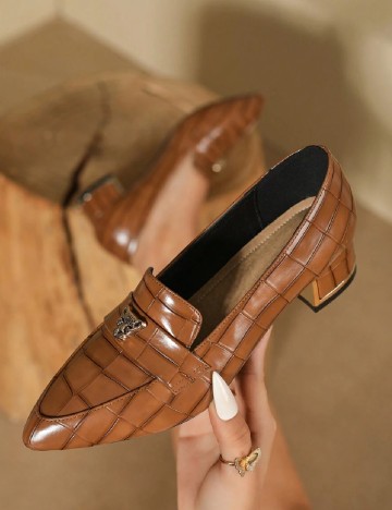 
						Mocasini SHEIN, maro