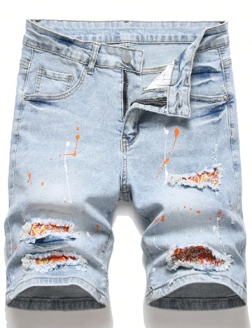Pantaloni scurti SHEIN, albastru Albastru