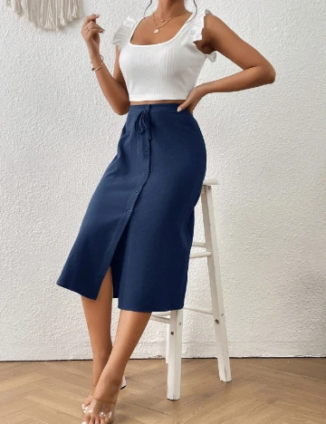 Fusta SHEIN, bleumarin Albastru