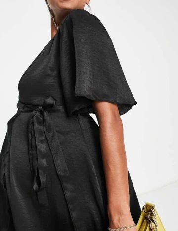 Rochie medie Flounce London Maternity, negru Negru
