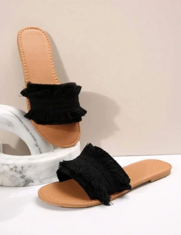 Slapi SHEIN, negru Negru