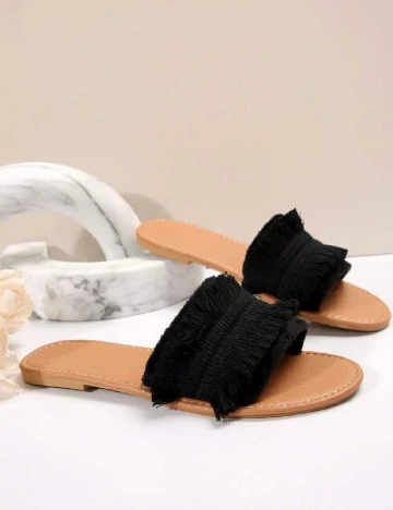 Slapi SHEIN, negru Negru
