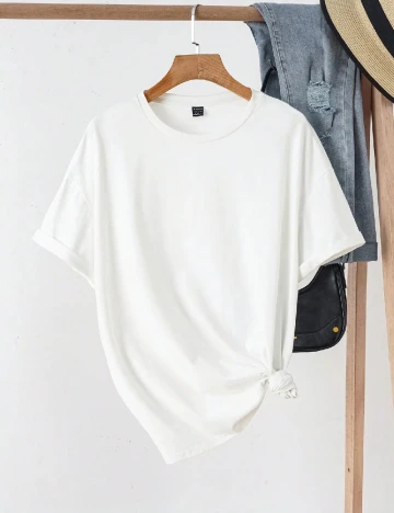 Tricou Oversize SHEIN, alb