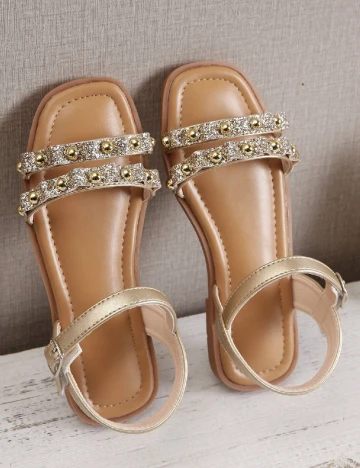 Sandale Shein Kids, auriu/maro Galben
