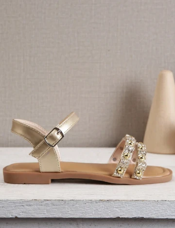Sandale Shein Kids, auriu/maro Galben