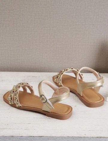 Sandale Shein Kids, auriu/maro Galben