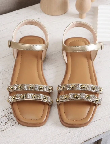 Sandale Shein Kids, auriu/maro Galben