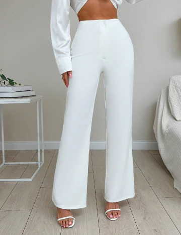 Pantaloni SHEIN, alb Alb