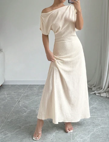 Rochie lunga SHEIN, ecru Alb