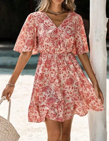 Rochie scurta SHEIN, rosu
