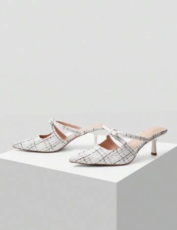 Pantofi MOTF, alb/negru