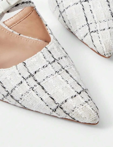 Pantofi MOTF, alb/negru