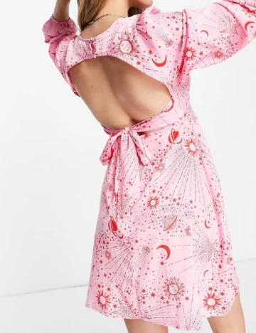 Rochie scurta Neon Rose, roz Roz