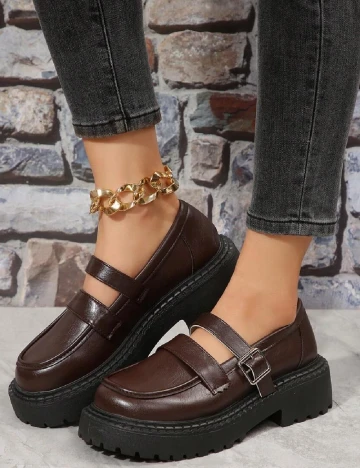 Mocasini SHEIN, maro Maro