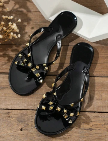 Slapi SHEIN, negru Negru