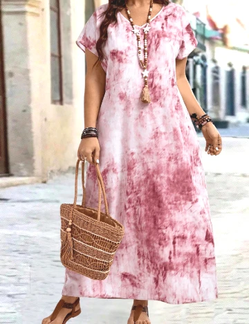 Rochie lunga Emery Rose Curve, roz
