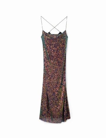 Rochie medie Desigual, mix culori