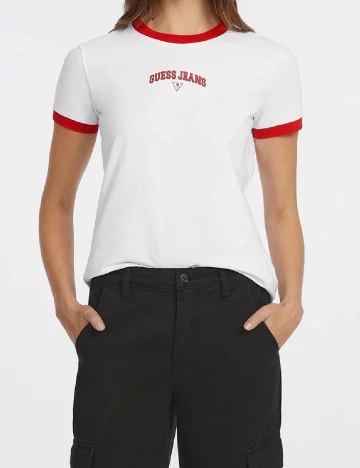 Tricou Guess, alb Alb