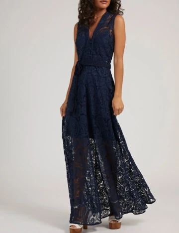 Rochie lunga Guess, albastru