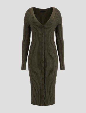 Rochie medie Guess, verde Verde