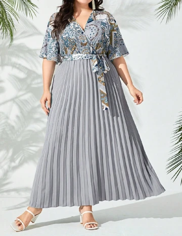 Rochie lunga SHEIN CURVE, albastru