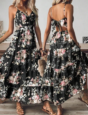 Rochie lunga SHEIN, floral print Floral print