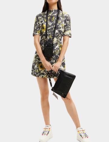 Rochie scurta Desigual, mix culori