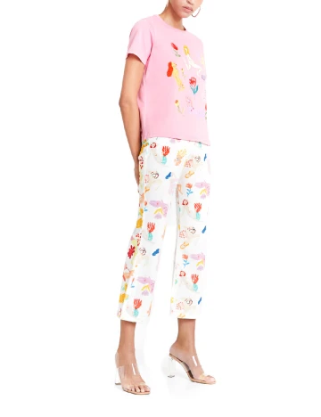 Tricou Desigual, roz Roz