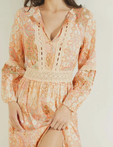 Rochie lunga Guess, mix culori Mix culori