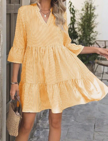 Rochie scurta SHEIN, galben Galben