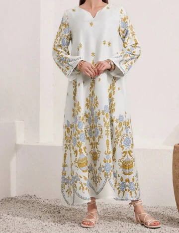 Rochie lunga SHEIN, alb Alb