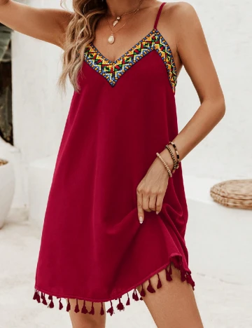 Rochie scurta SHEIN, visiniu Rosu