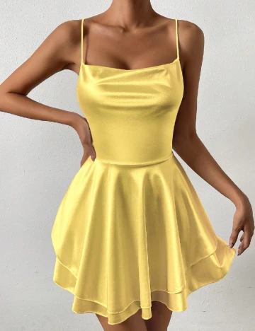 Rochie scurta SHEIN, galben Galben