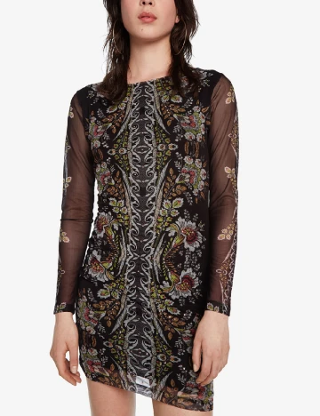 Rochie scurta Desigual, negru Negru
