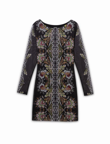 Rochie scurta Desigual, negru Negru