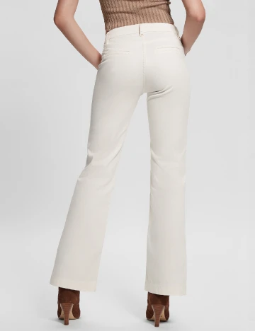 Pantaloni Guess, alb Alb