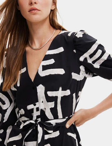 Rochie scurta Desigual, negru Negru