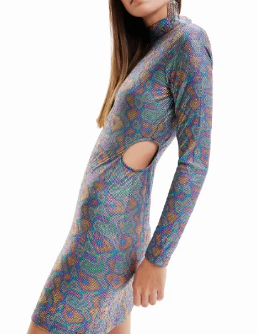 Rochie scurta Desigual, mix culori Mix culori