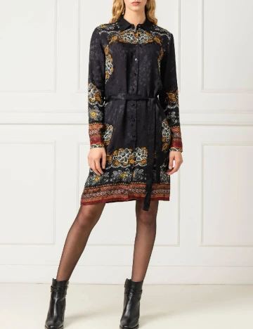 Rochie scurta Desigual, negru Negru