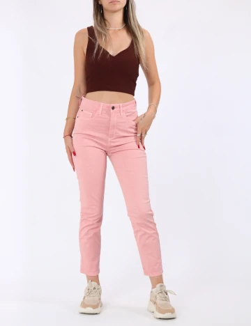 Pantaloni Guess, roz Roz