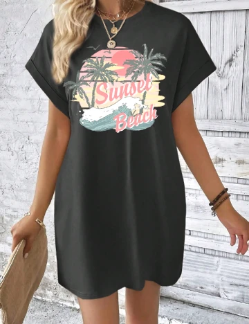 Rochie scurta SHEIN, negru Negru