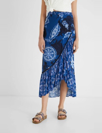 
						Fusta Desigual, albastru