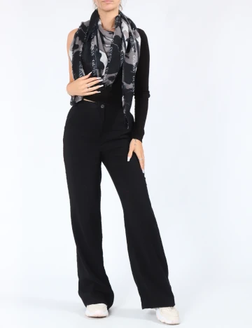 Esarfa Guess, negru Negru