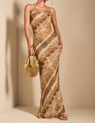 
						Rochie lunga SHEIN, animal print