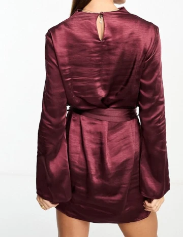 Rochie scurta Pretty Lavish, visiniu Rosu
